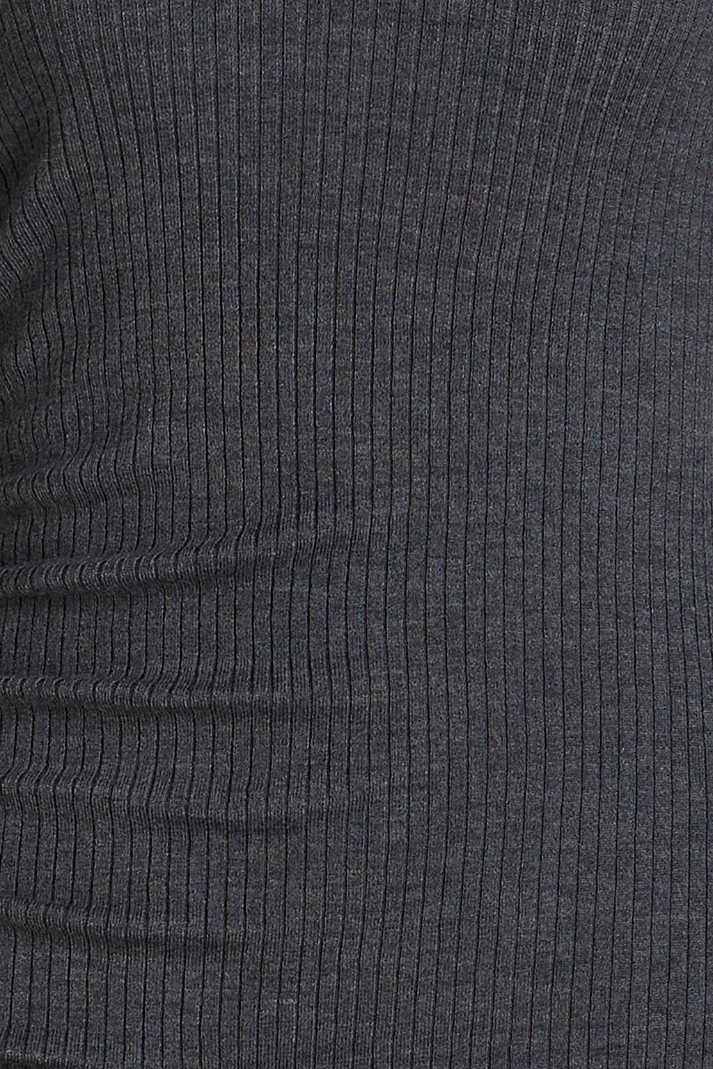 MAJE Button-embellished ribbed-knit mini dress