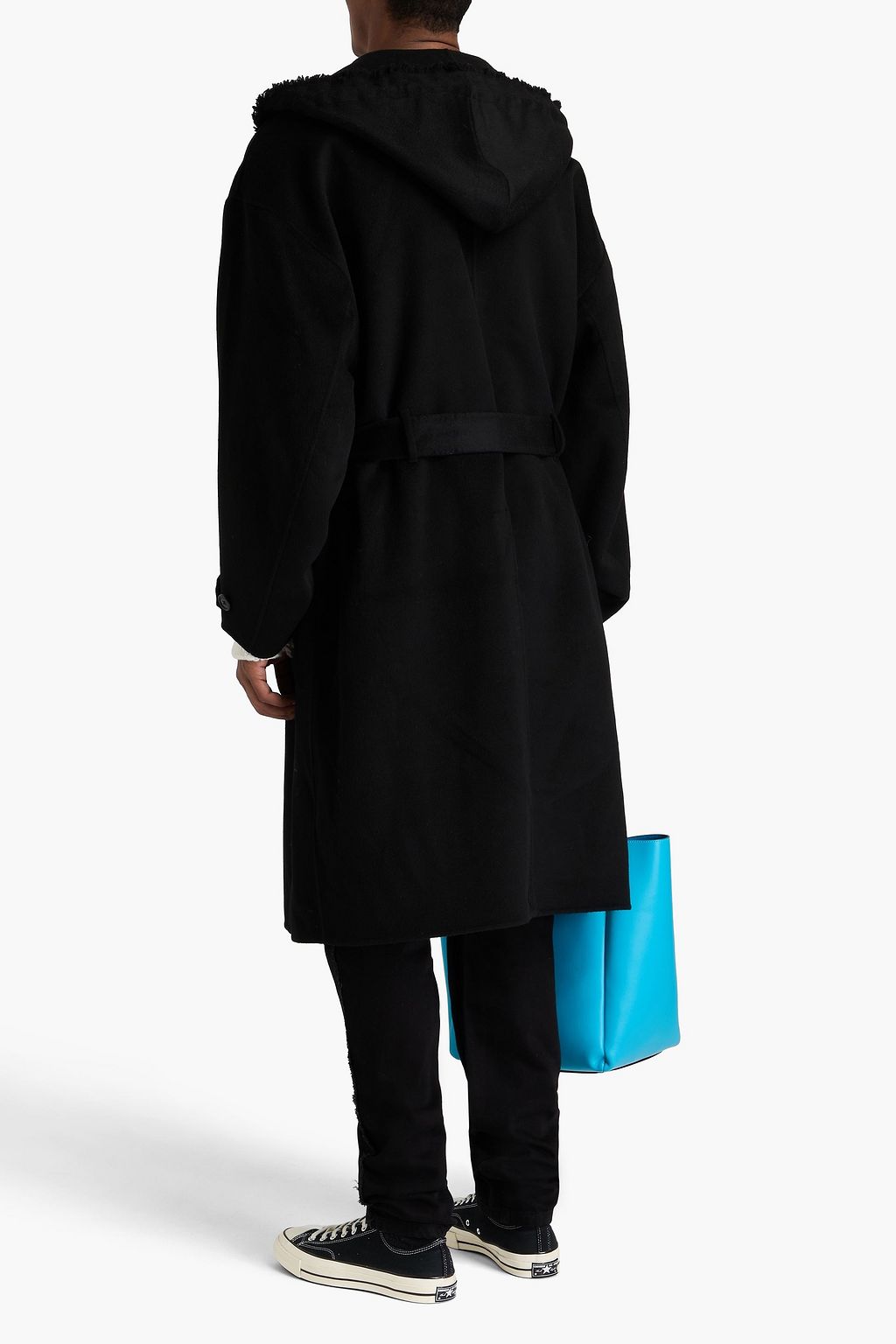 JW ANDERSON Belted wool-felt hooded coat