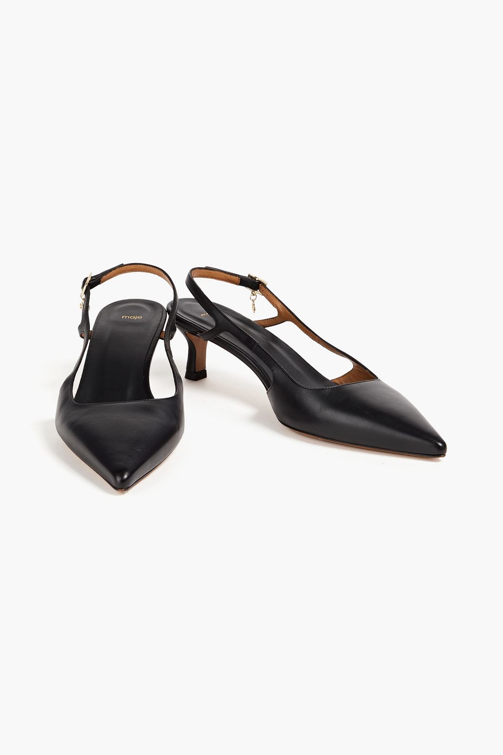 MAJE Leather slingback pumps