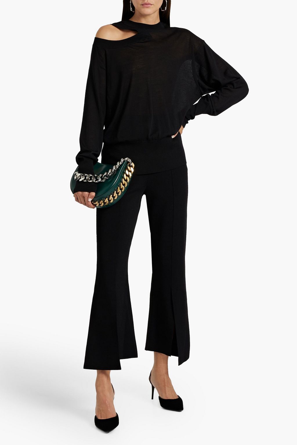 STELLA MCCARTNEY Stretch-knit kick-flare pants