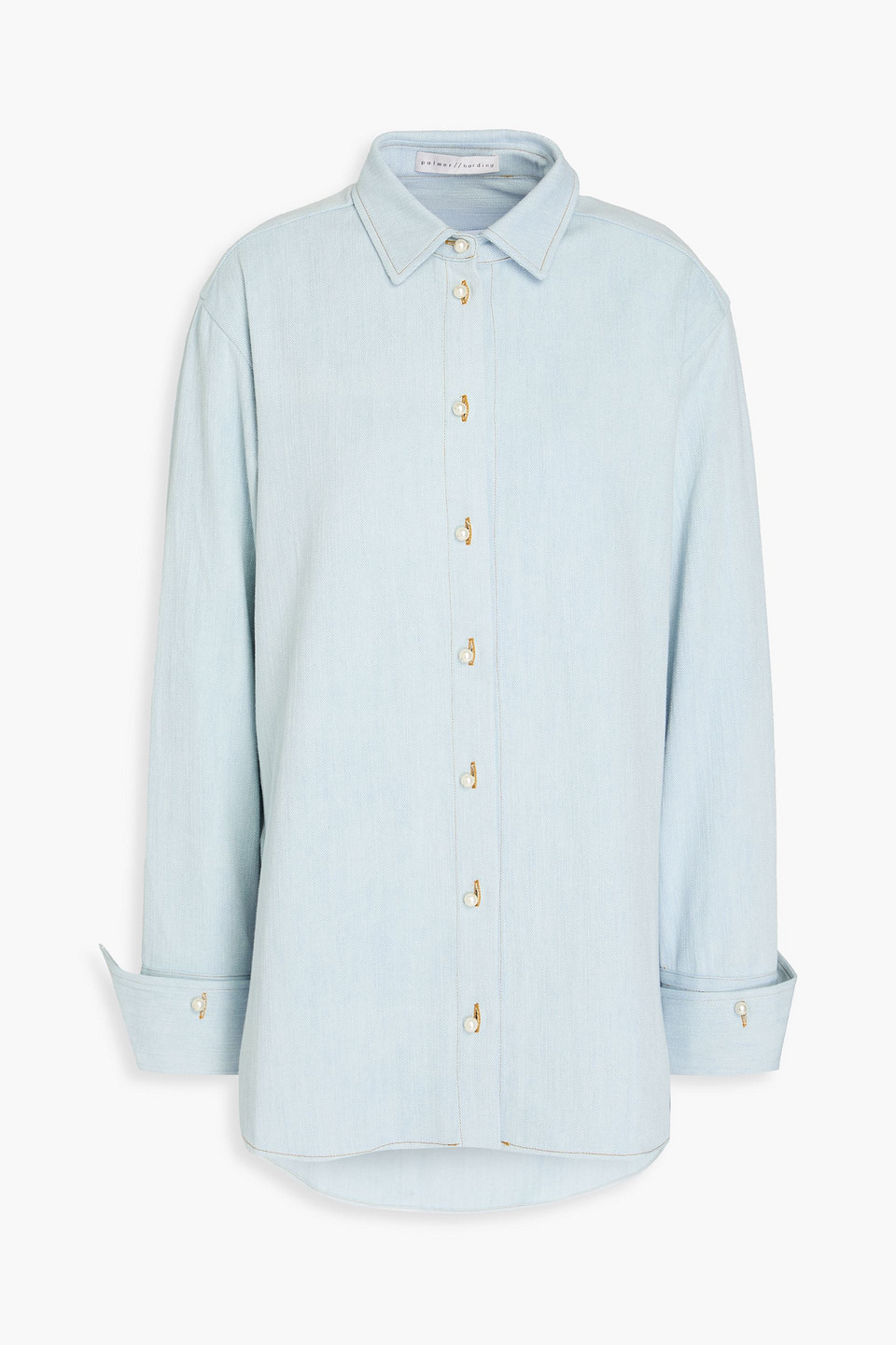 Palmer Harding Reflection Denim Shirt In Light Denim