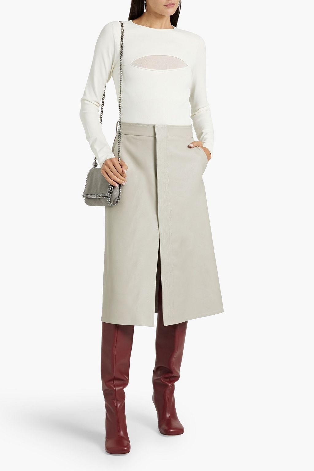 STELLA MCCARTNEY Cutout stretch-knit top