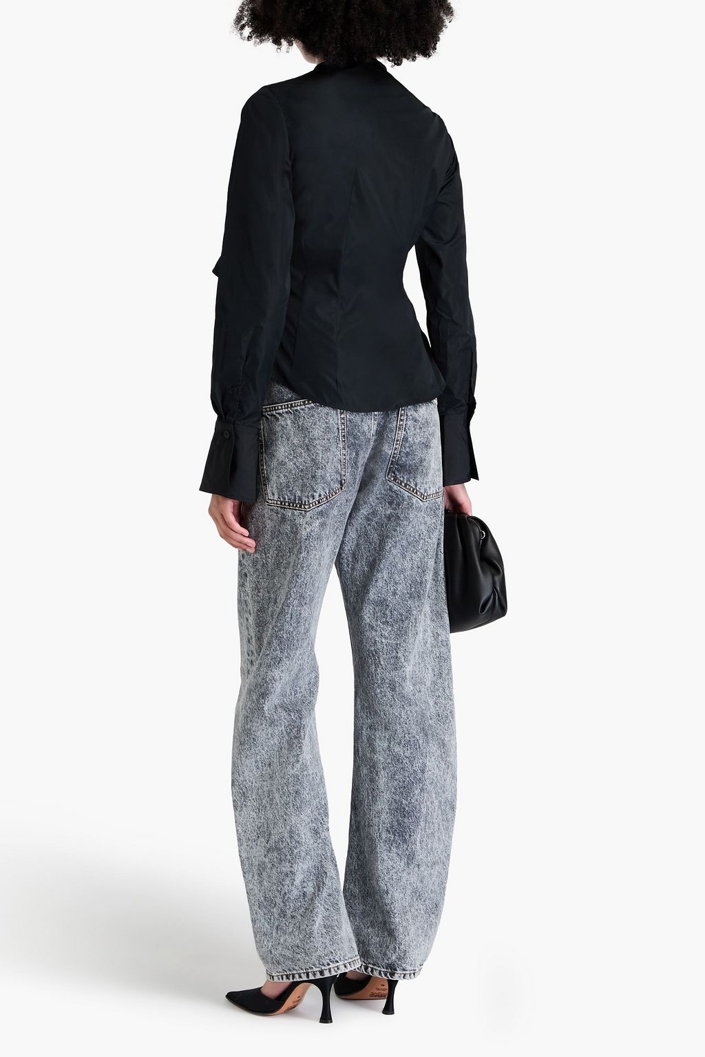 PALMER//HARDING Ruffled taffeta top