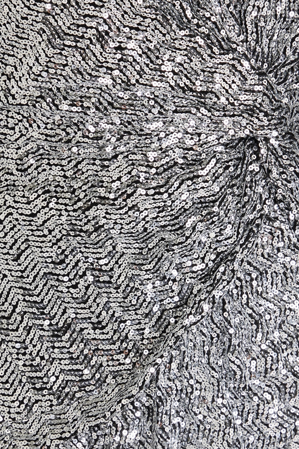 Maje Wrap-effect Sequined Stretch-tulle Mini Dress In Silver