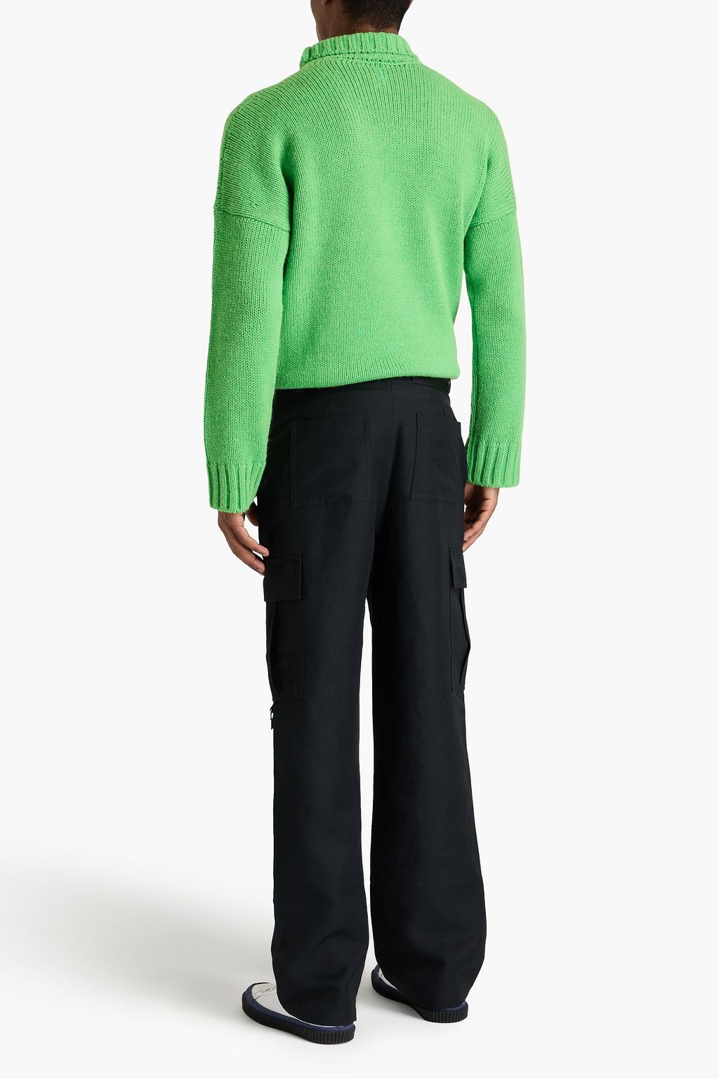 JW ANDERSON بنطال كارغو مصنوع من التويل ومزود بحزام