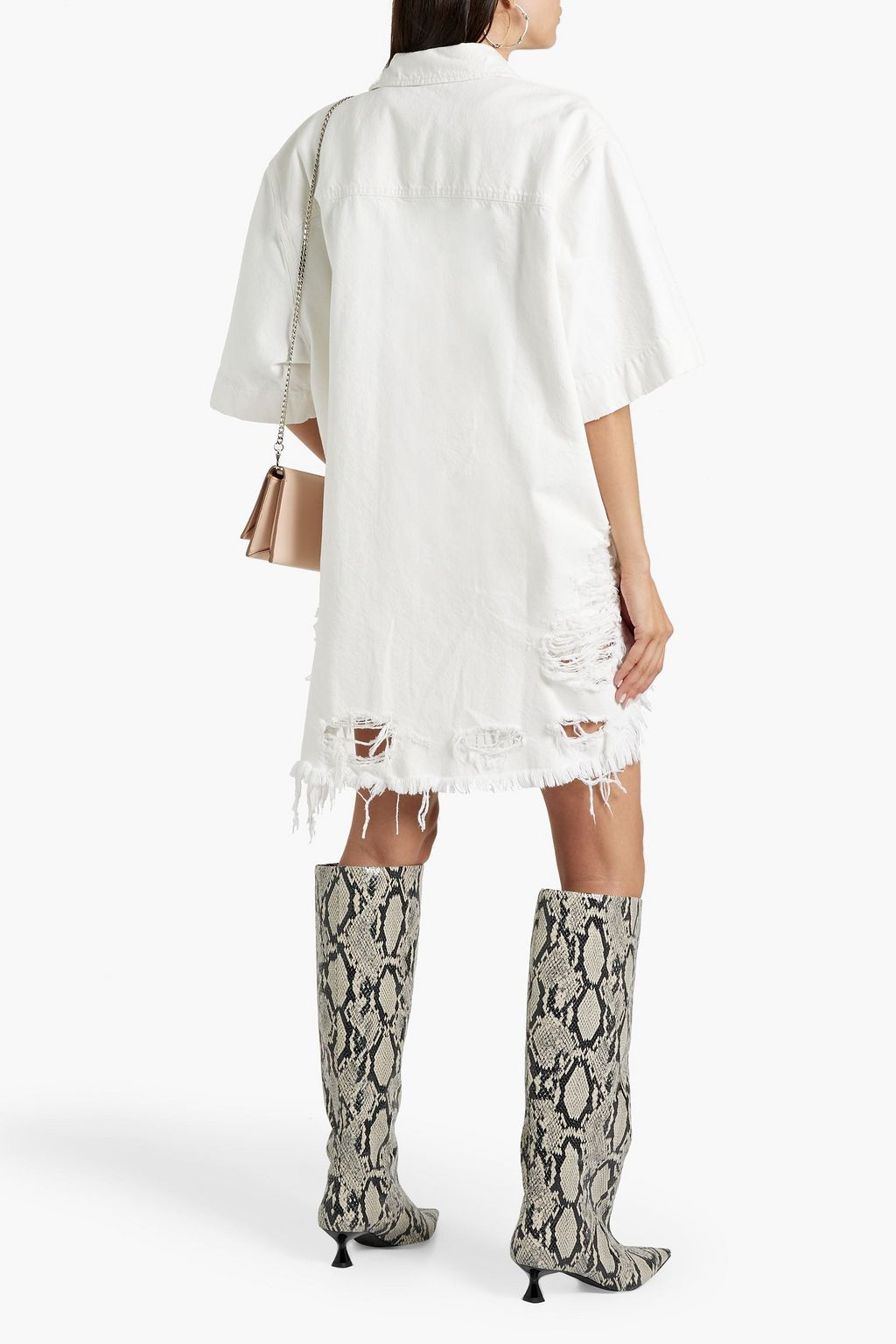 STELLA MCCARTNEY Distressed denim shirt