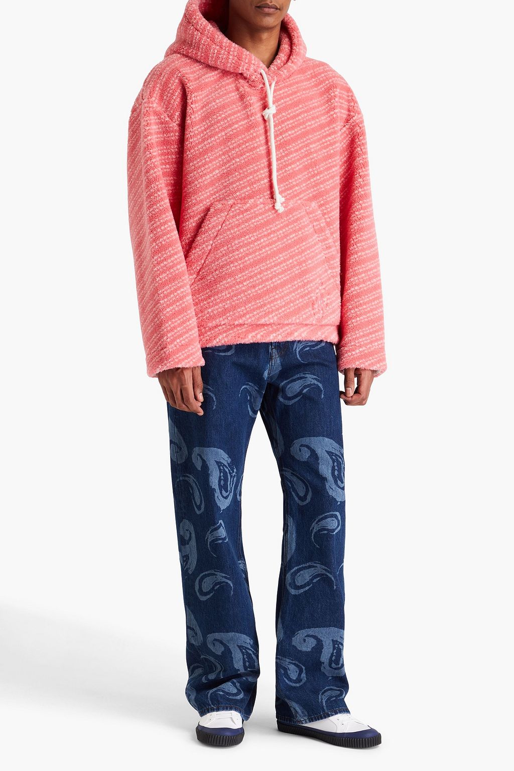 JW ANDERSON 스트라이프 플리스 후디