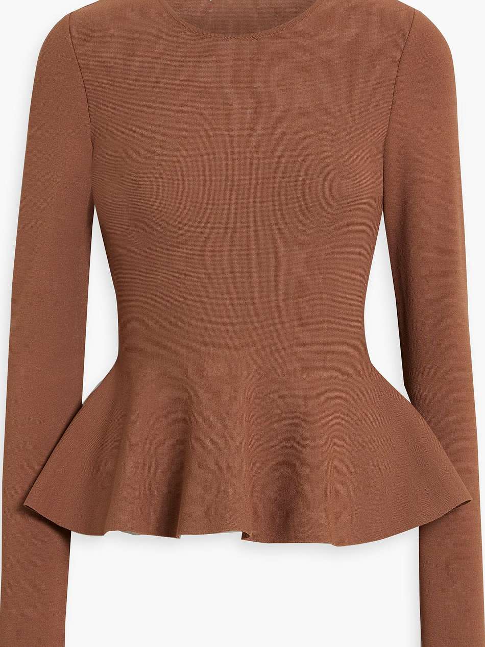 stretch-knit peplum top