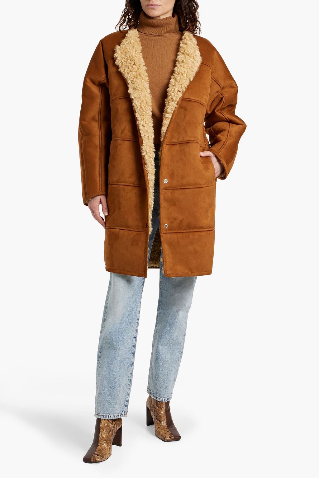 STAND STUDIO Paola reversible faux shearling coat