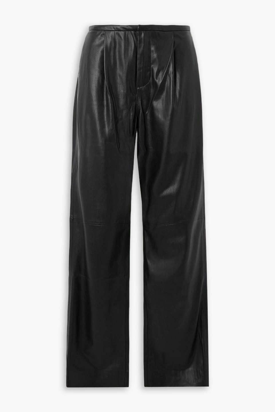 Proenza Schouler Faux Leather Straight-leg Pants In Black