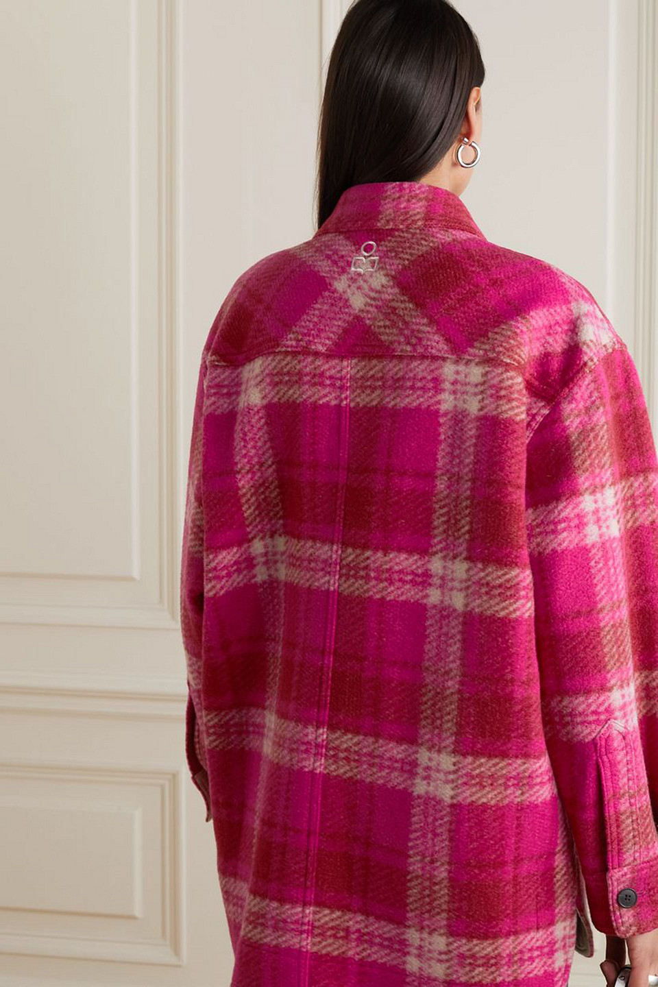 ISABEL MARANT ÉTOILE HARVELI OVERSIZED-MANTEL AUS KARIERTEM FLANELL