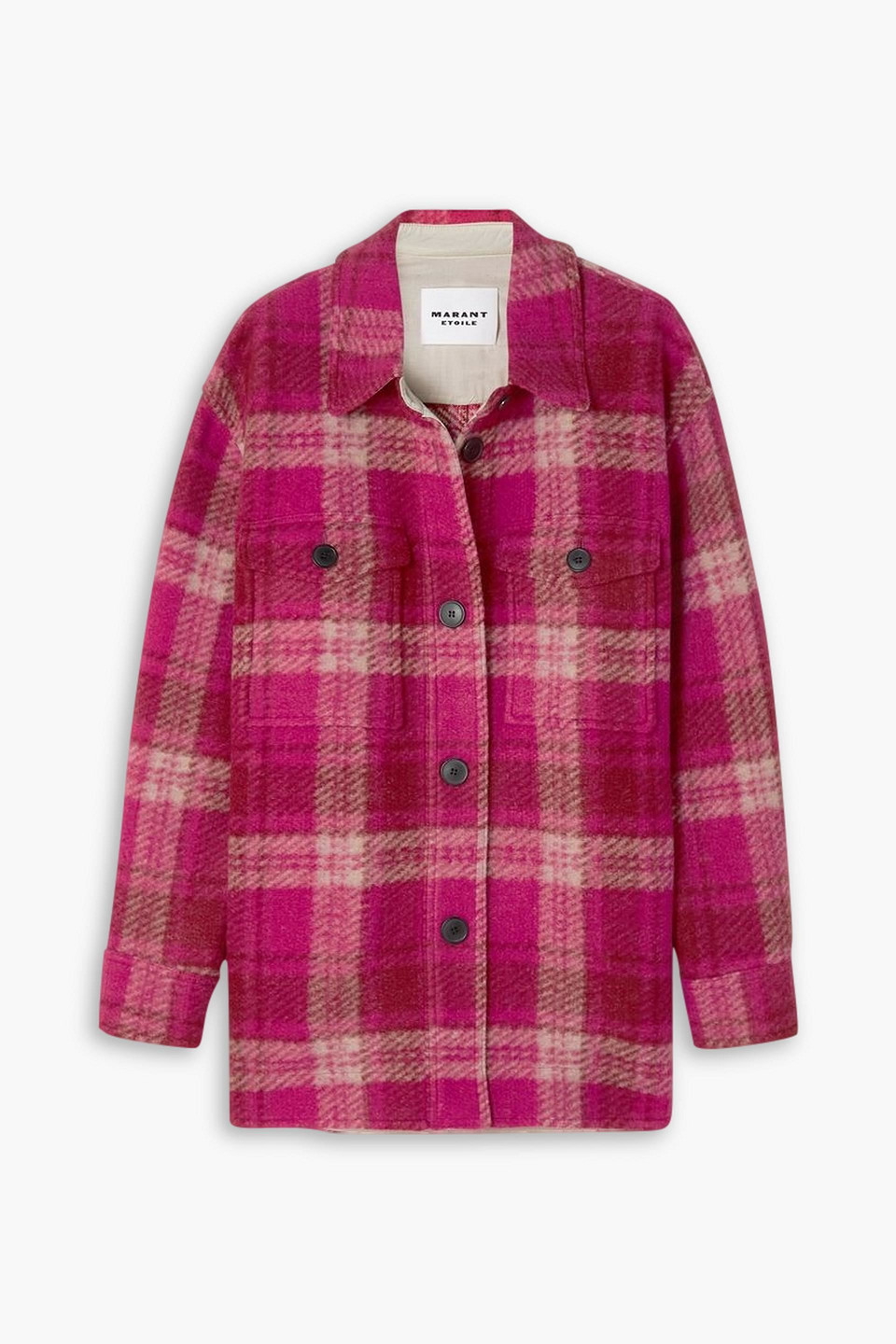 ISABEL MARANT ÉTOILE HARVELI OVERSIZED-MANTEL AUS KARIERTEM FLANELL