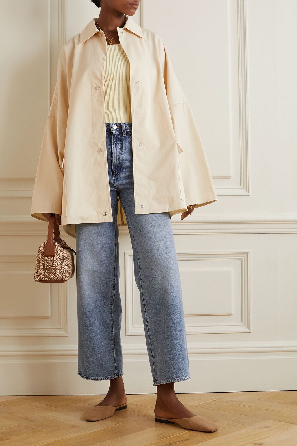 TOTEME Oversized washed cotton jacket