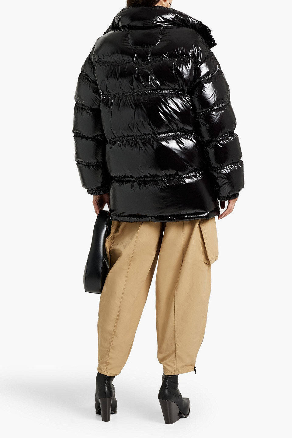STAND STUDIO LORI QUILTED VINYL DOWN JACKET