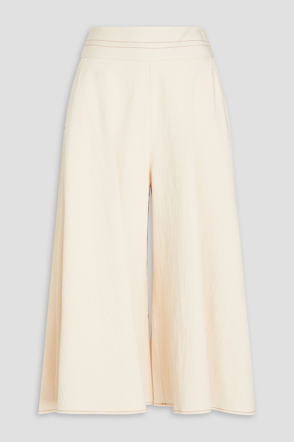 Palmer Harding Cropped High-rise Wide-leg Jeans In Ecru
