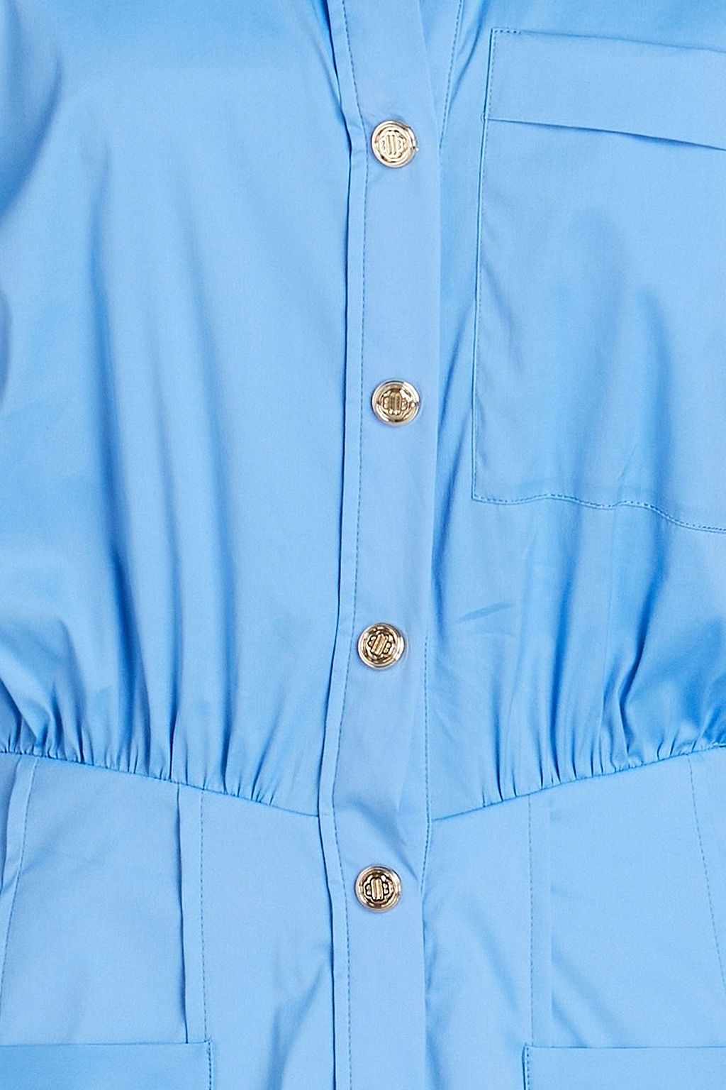 MAJE Cotton-blend poplin mini shirt dress