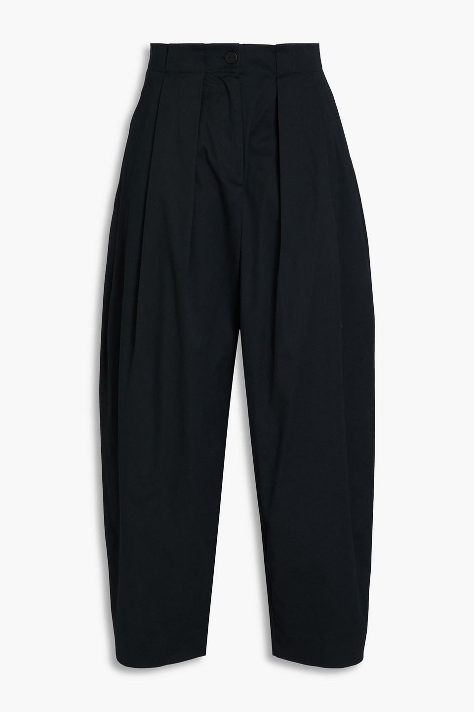 Palmer Harding Palmer//harding Solo Tapered Stretch-cotton Trousers In Black
