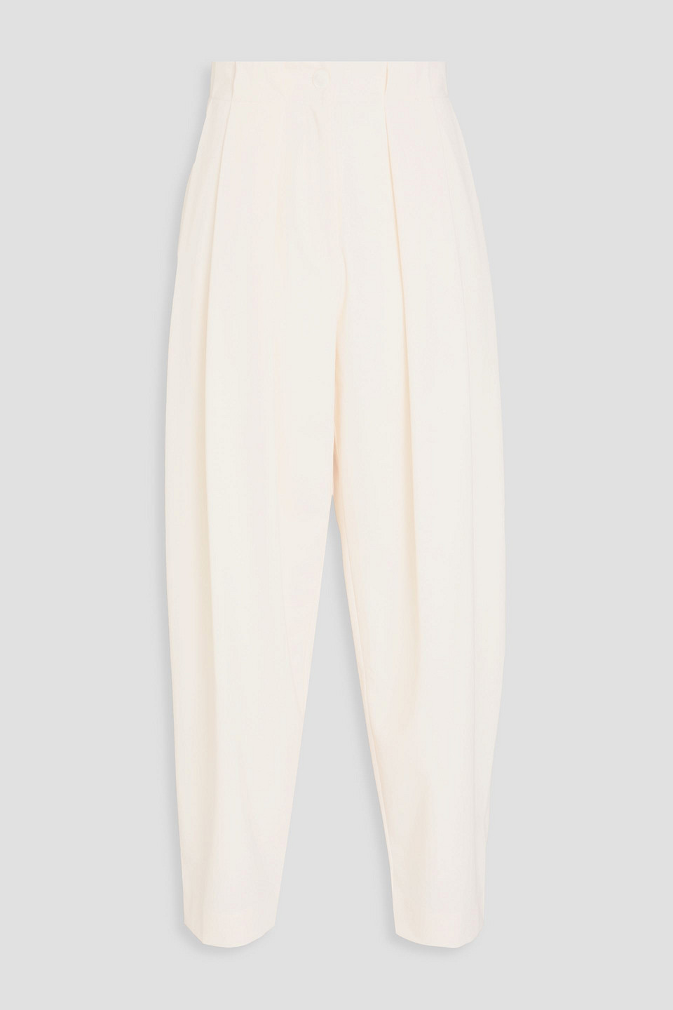 Palmer Harding Solo Stretch-cotton Twill Tapered Trousers In Ivory