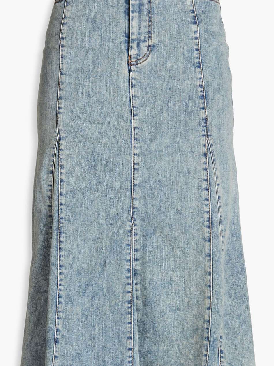 denim midi skirt