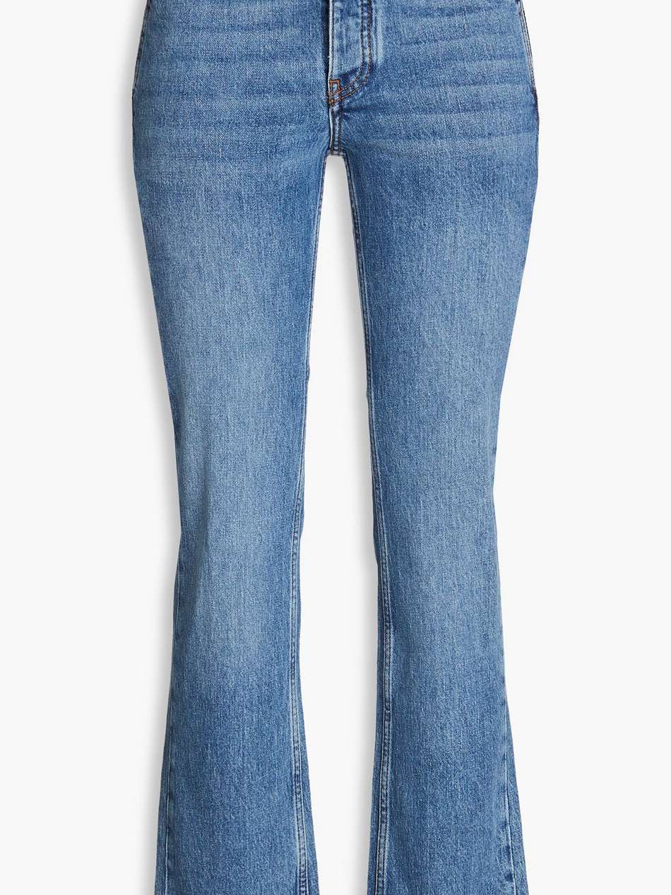 high-rise bootcut jeans