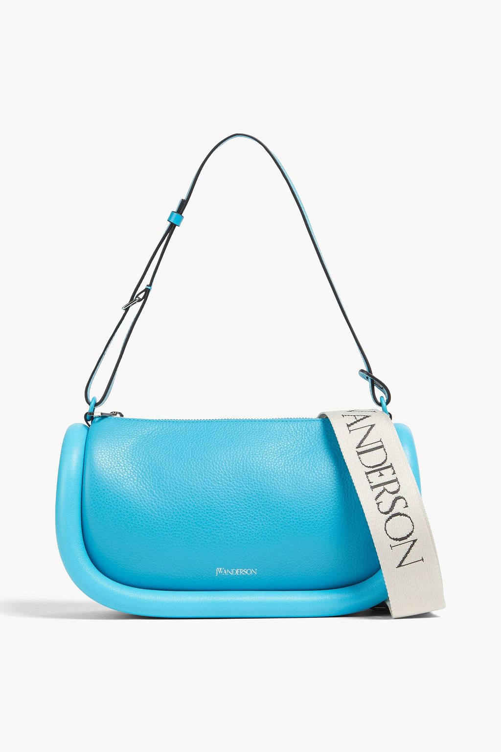 JW Anderson blueレザー キャンパス（ペブル加工レザー ショルダーバッグ）