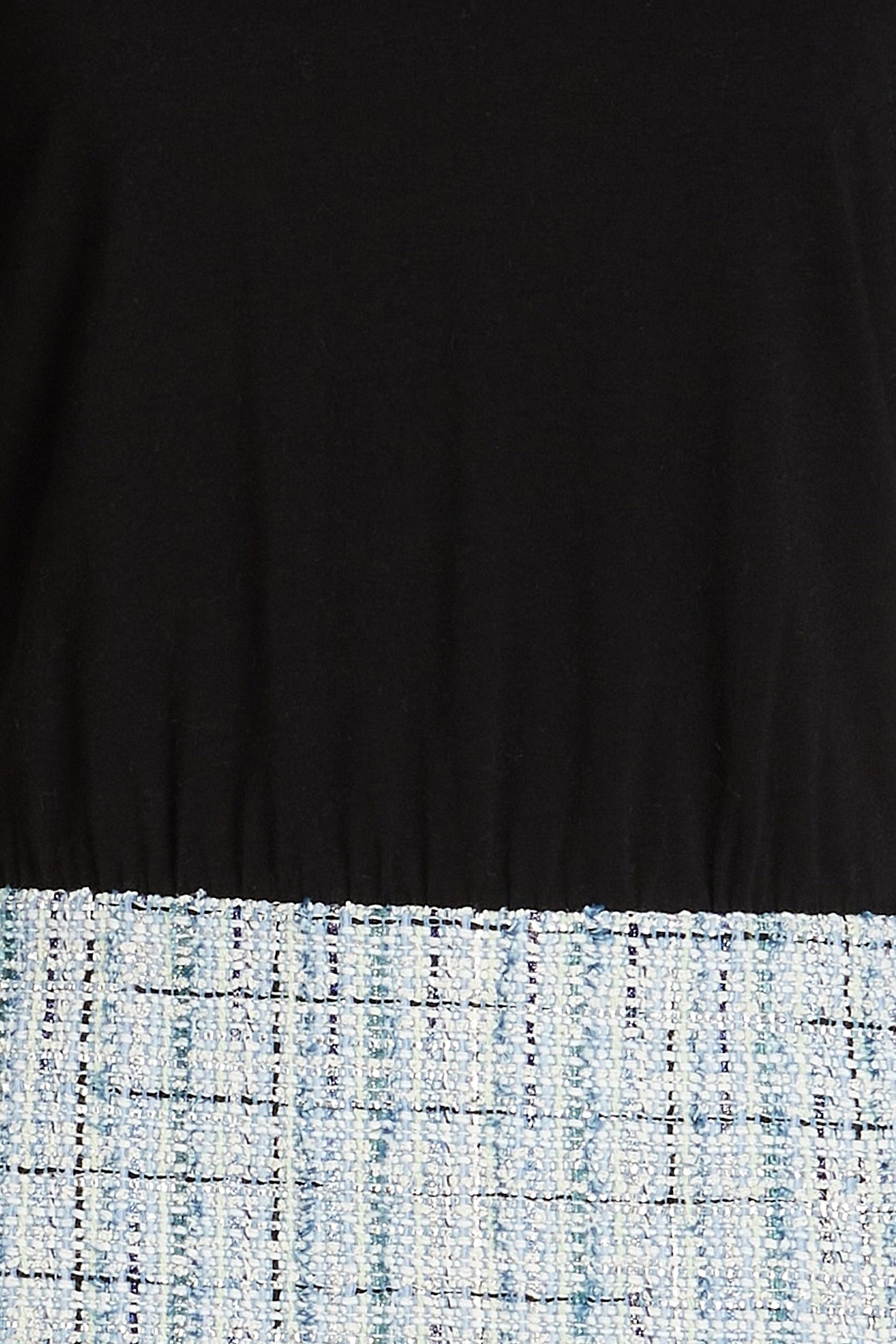 MAJE Cotton-blend jersey and tweed mini dress thumbnail