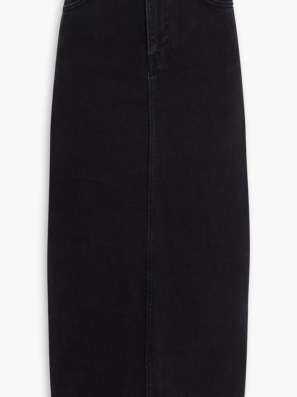 denim midi skirt