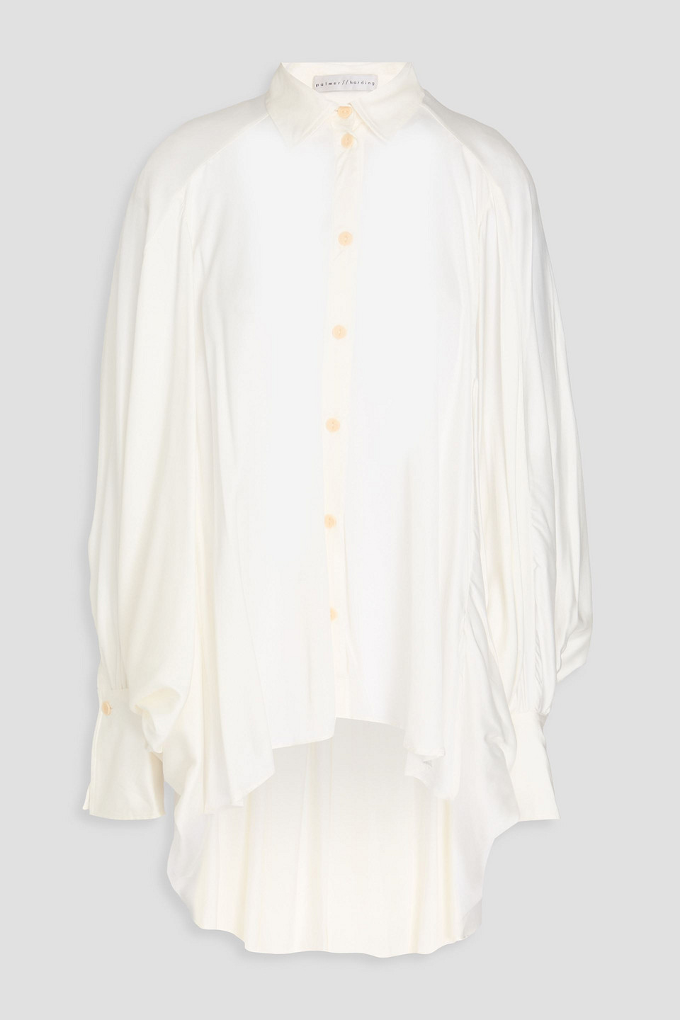 Palmer Harding Wandering Oversized Satin-twill Shirt In Ivory