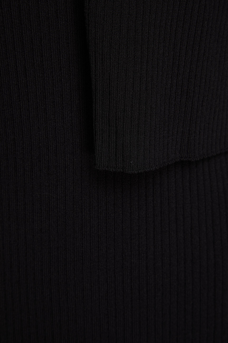 Shop Maje Ribbed-knit Mini Dress And Cardigan Set In Schwarz