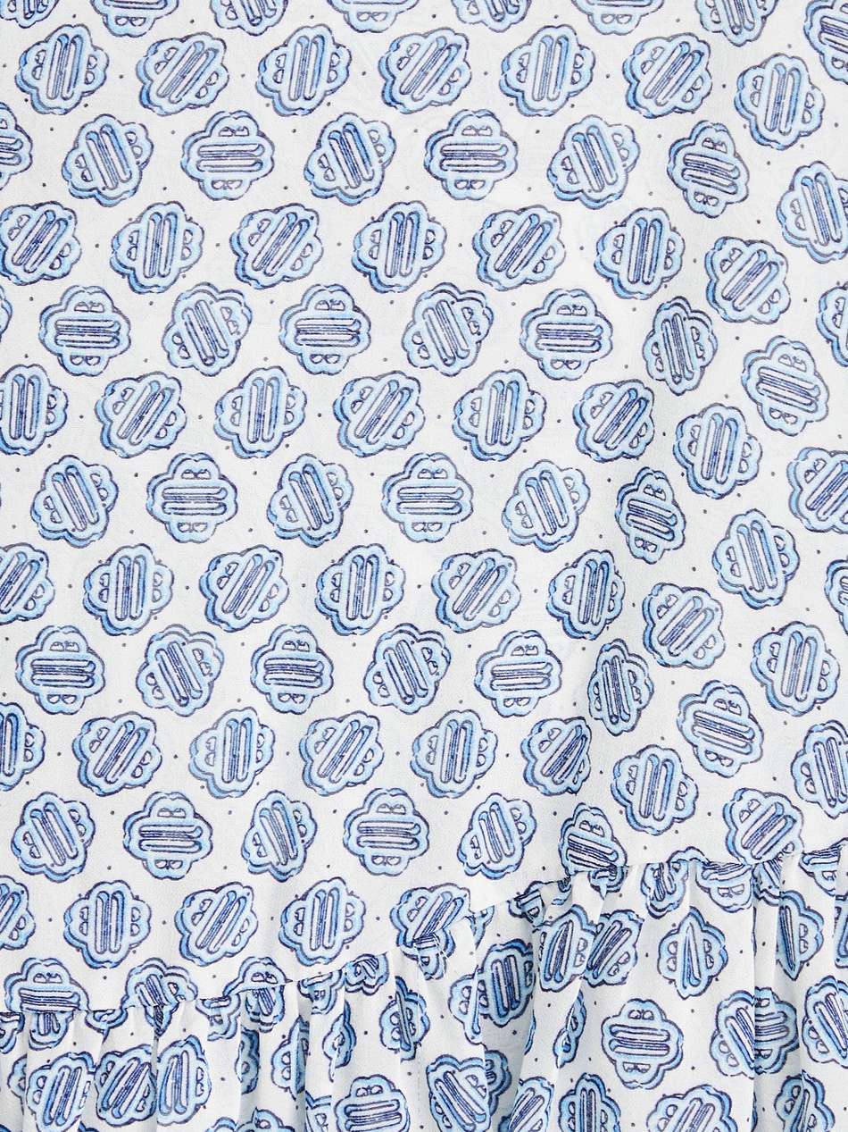 printed crepe midi skirt