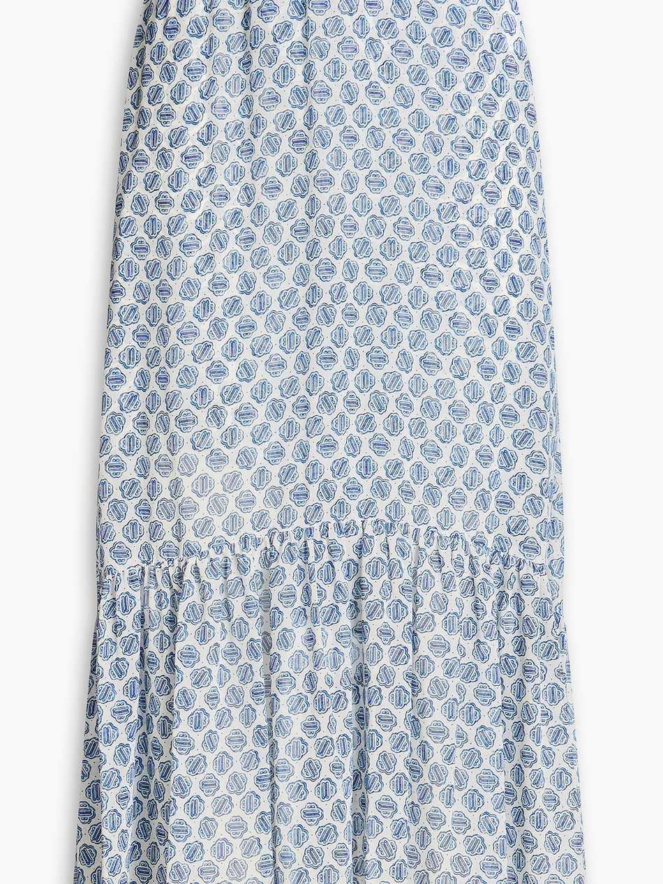 printed crepe midi skirt