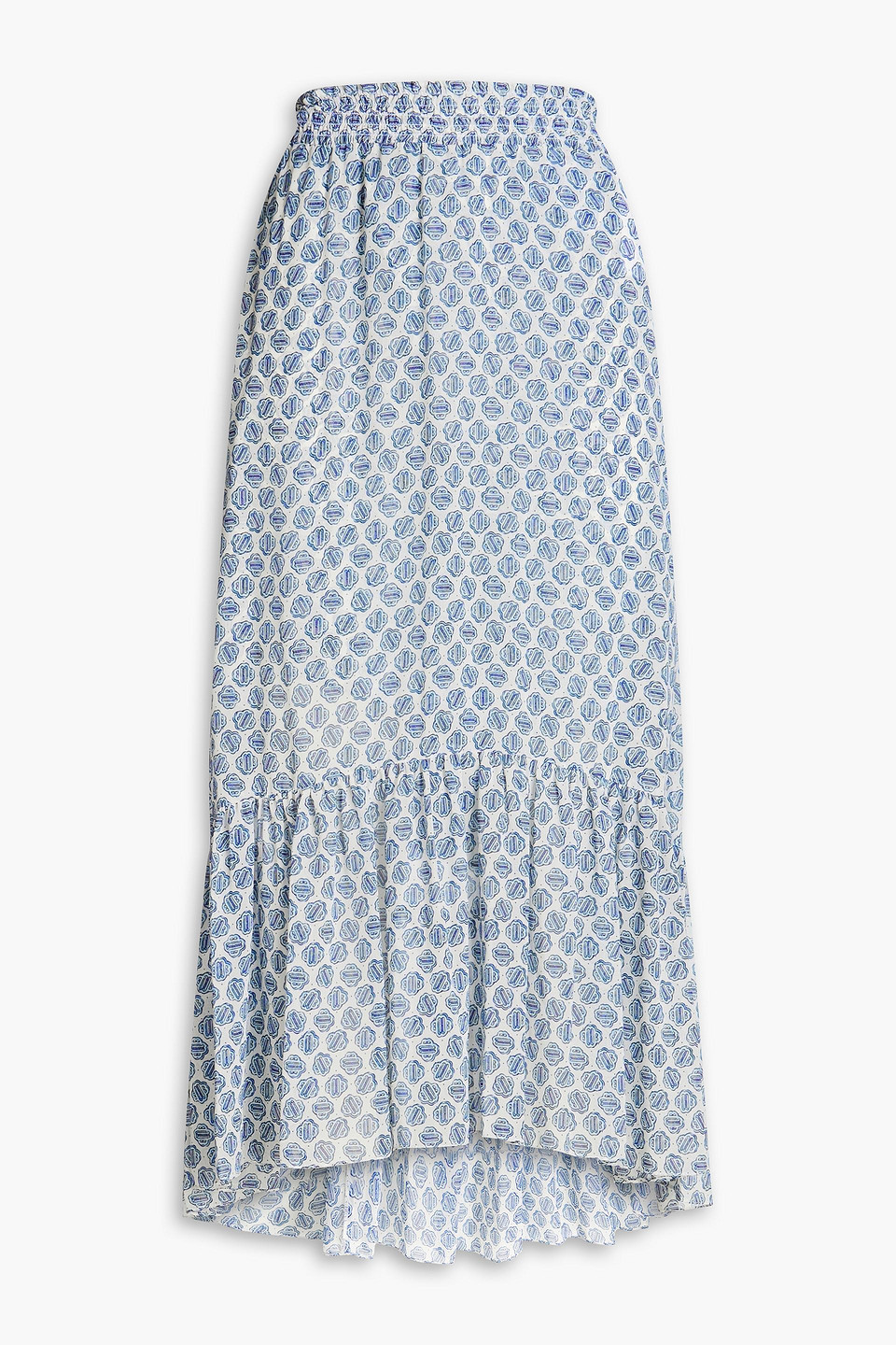 Printed crepe midi skirt