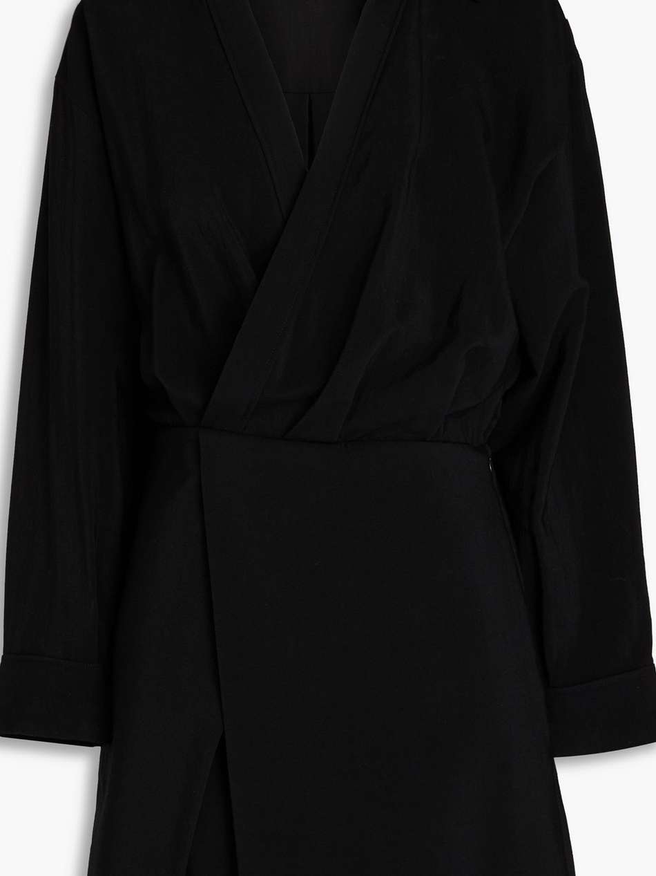 wrap-effect woven playsuit