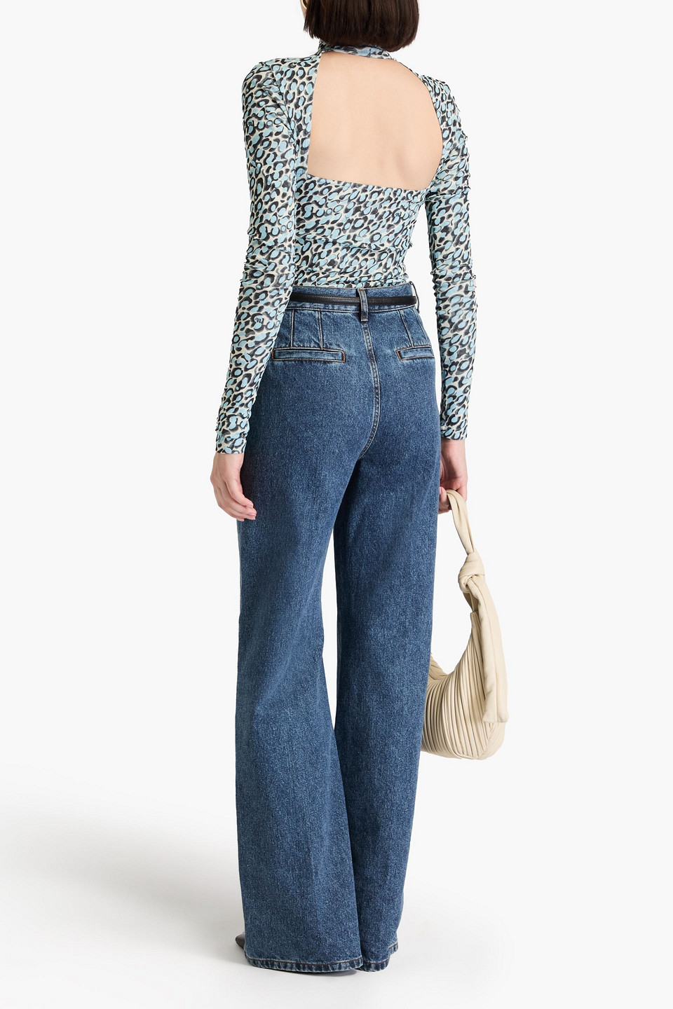 Nanushka Leopard-print Stretch-jersey Turtleneck Top In Animal Print