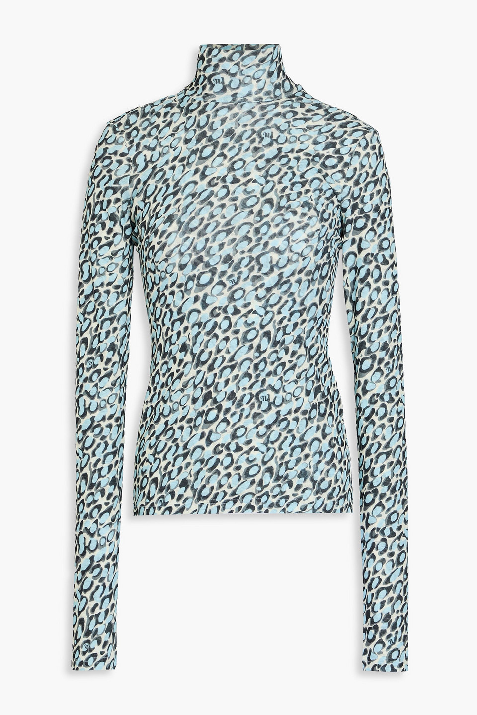 Nanushka Leopard-print Stretch-jersey Turtleneck Top In Animal Print