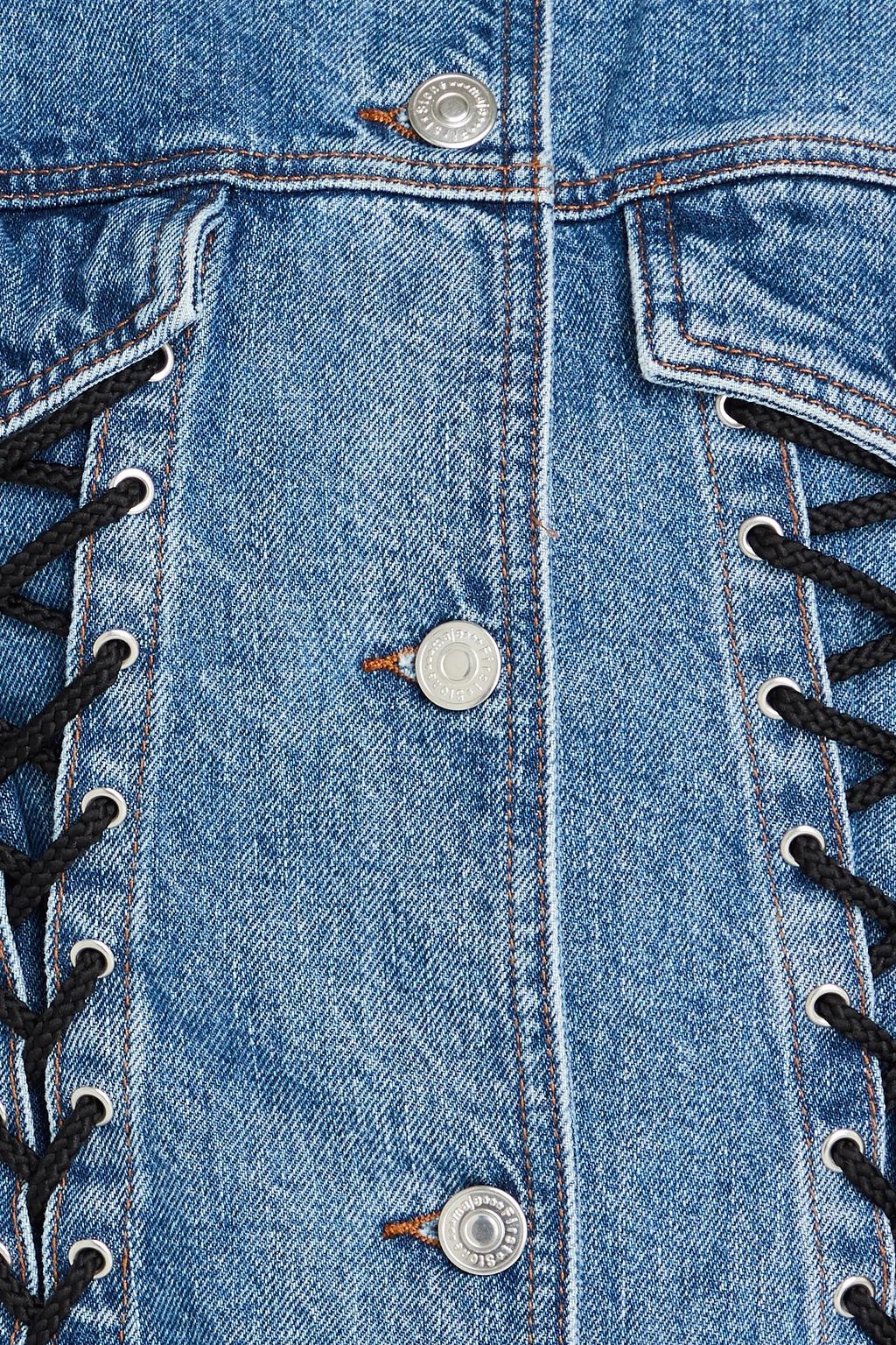 MAJE Lace-up denim jacket