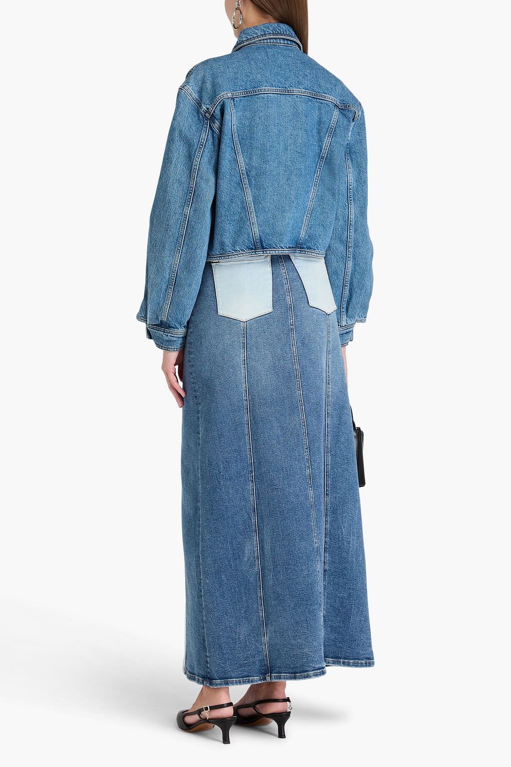 MAJE Lace-up denim jacket