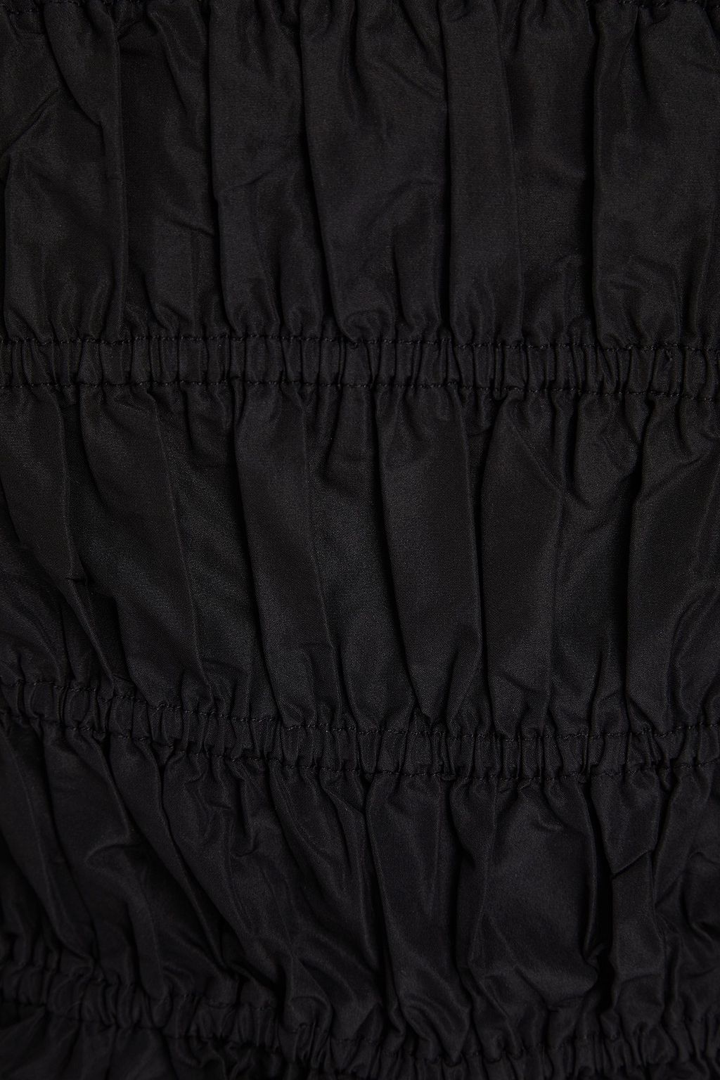 MAJE Cropped shirred taffeta top