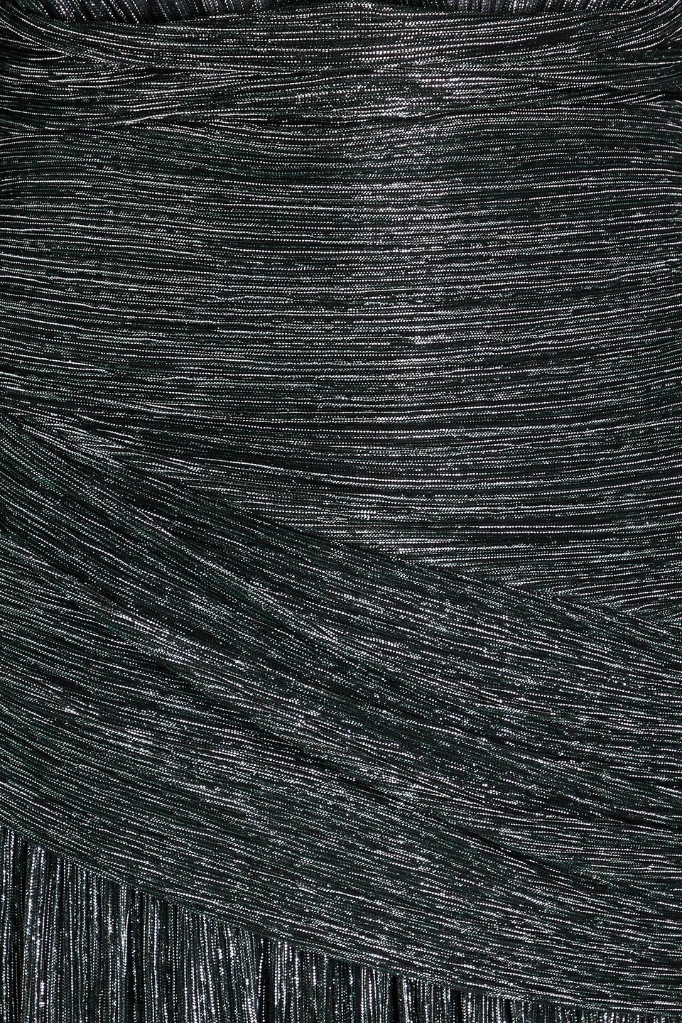 Maje Ruched Metallic Knitted Mini Dress In Dark Green