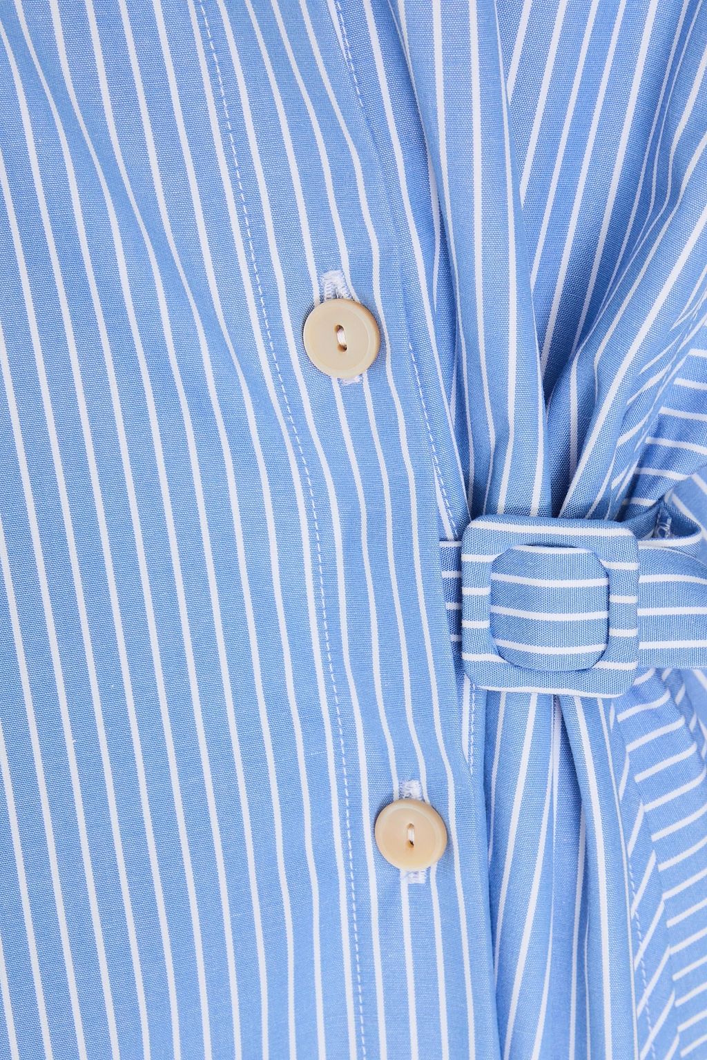 PALMER//HARDING Asymmetric striped cotton-poplin shirt