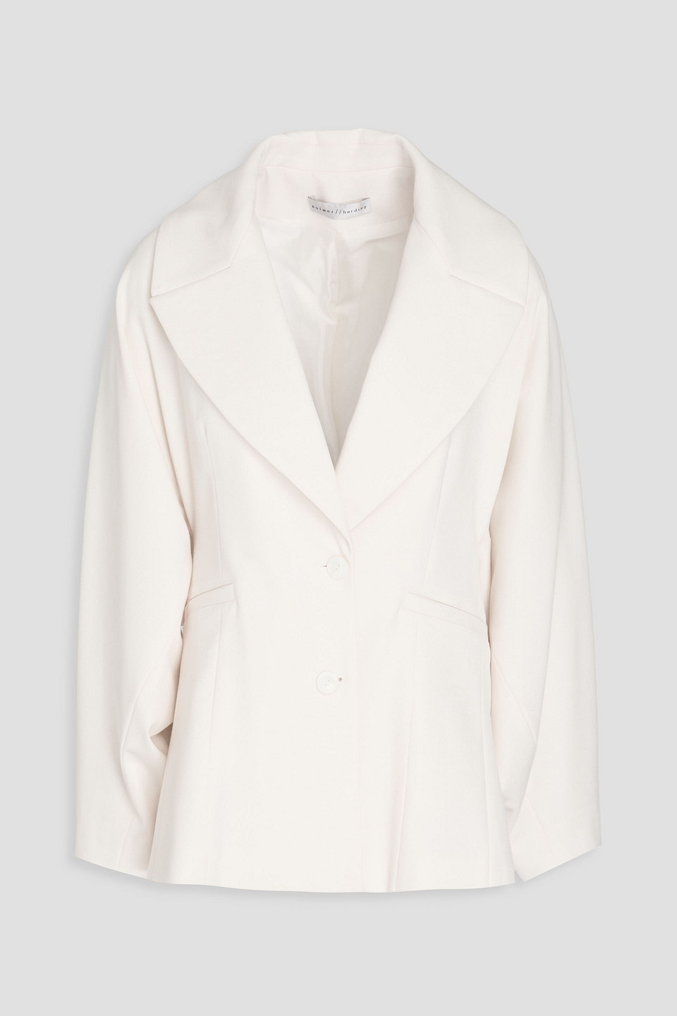 palmer//harding - Draped twill blazer - White - UK 8
