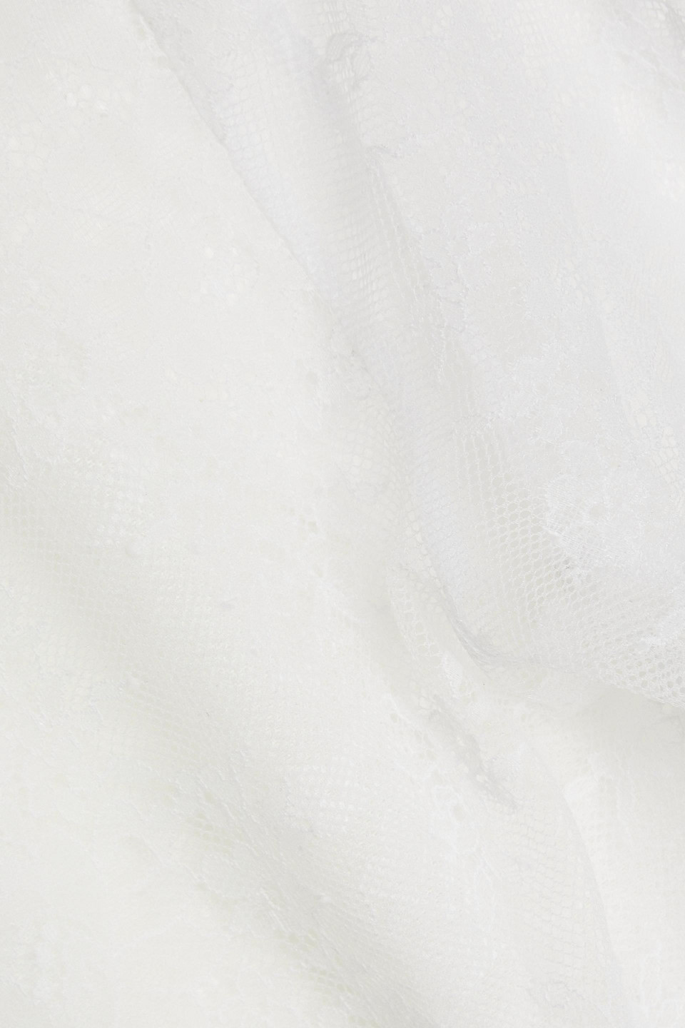 Maje Stretch-lace Turtleneck Top In White