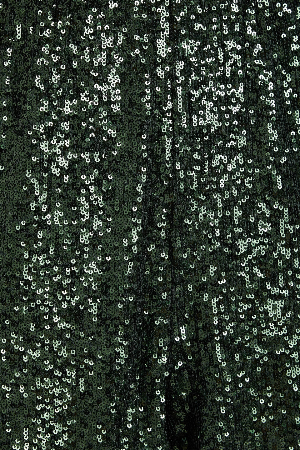 Maje Sequinned Long-sleeve Playsuit In Forest Green