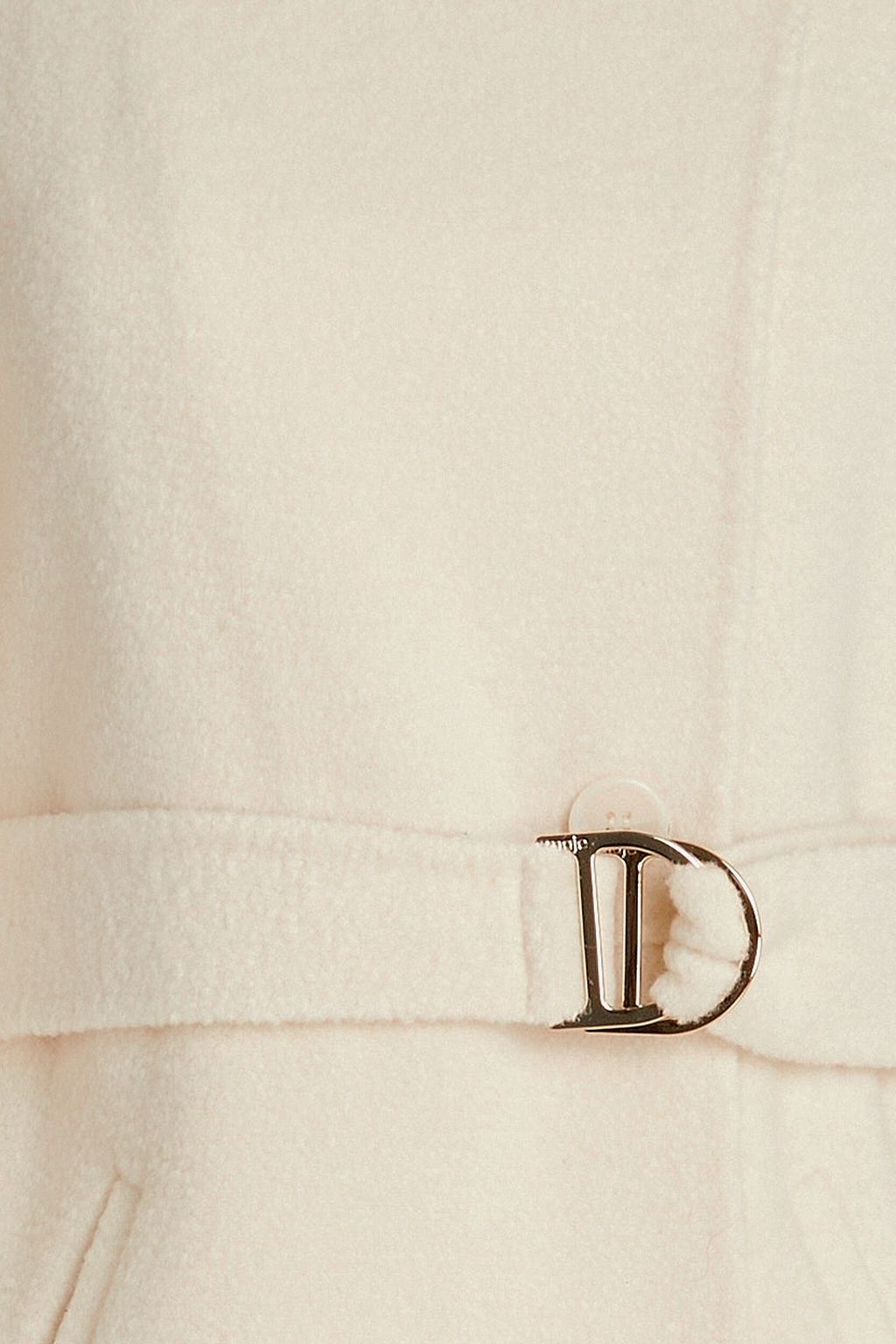 MAJE Belted wool-blend felt coat