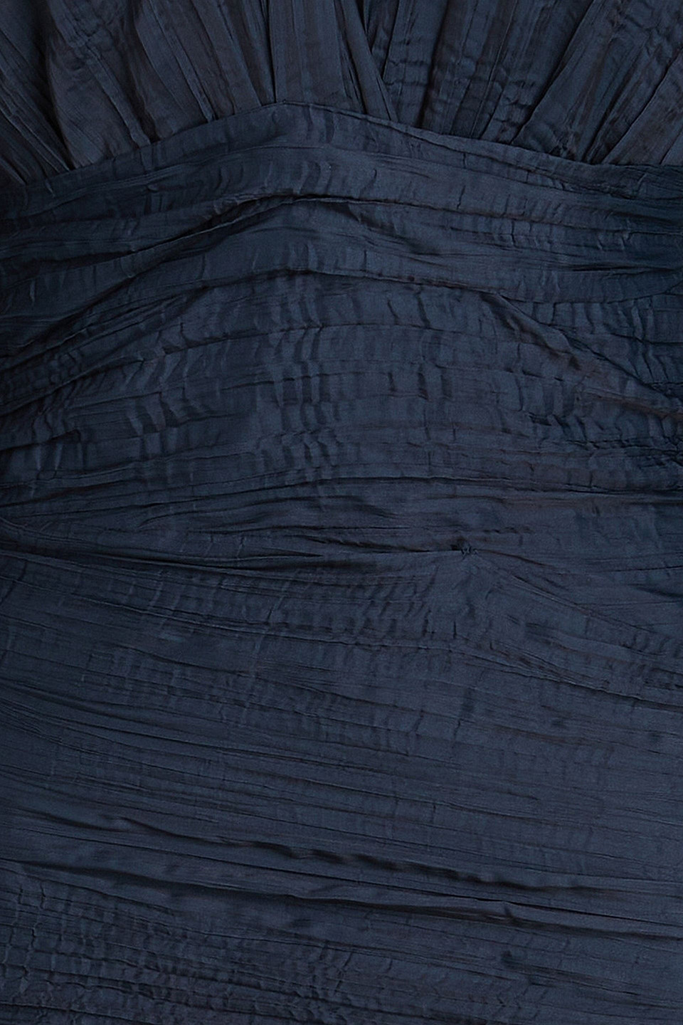 Shop Maje Plissé-satin Mini Dress In Navy