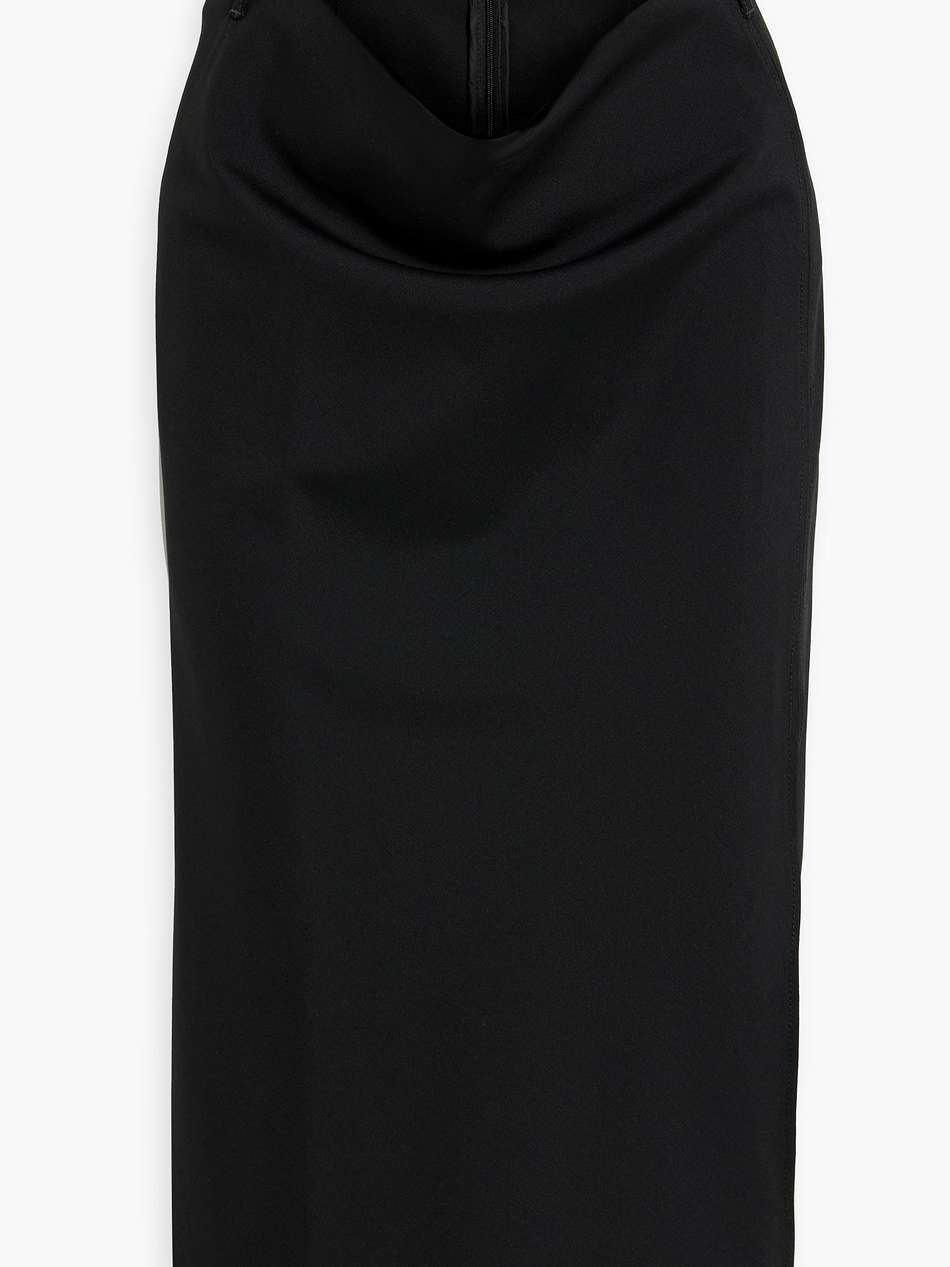 draped cutout wool and mohair-blend skirt