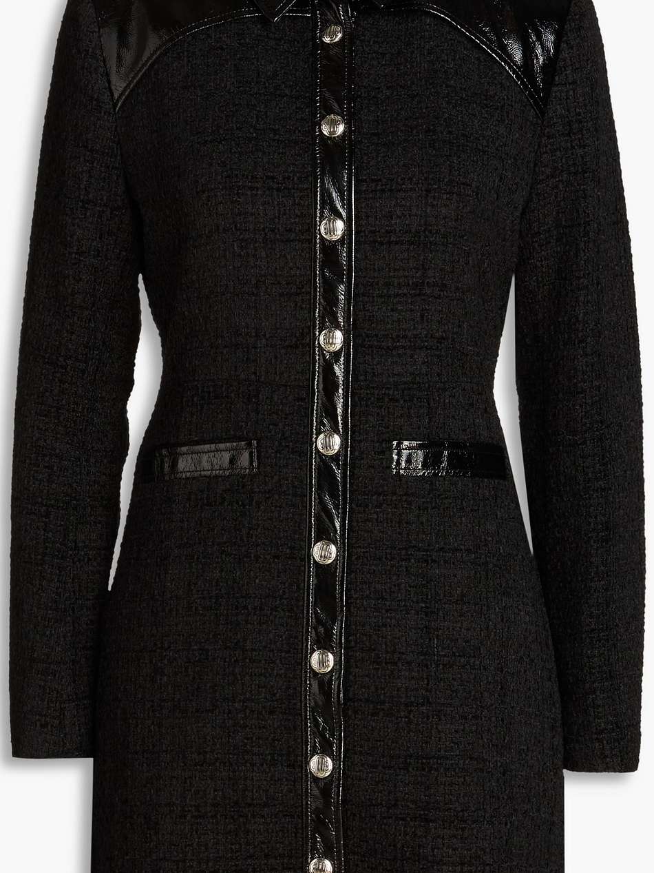 tweed mini shirt dress