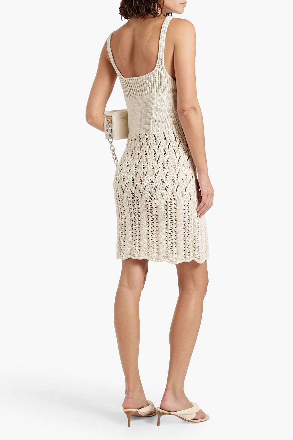 ACNE STUDIOS Pointelle-knit cotton mini dress