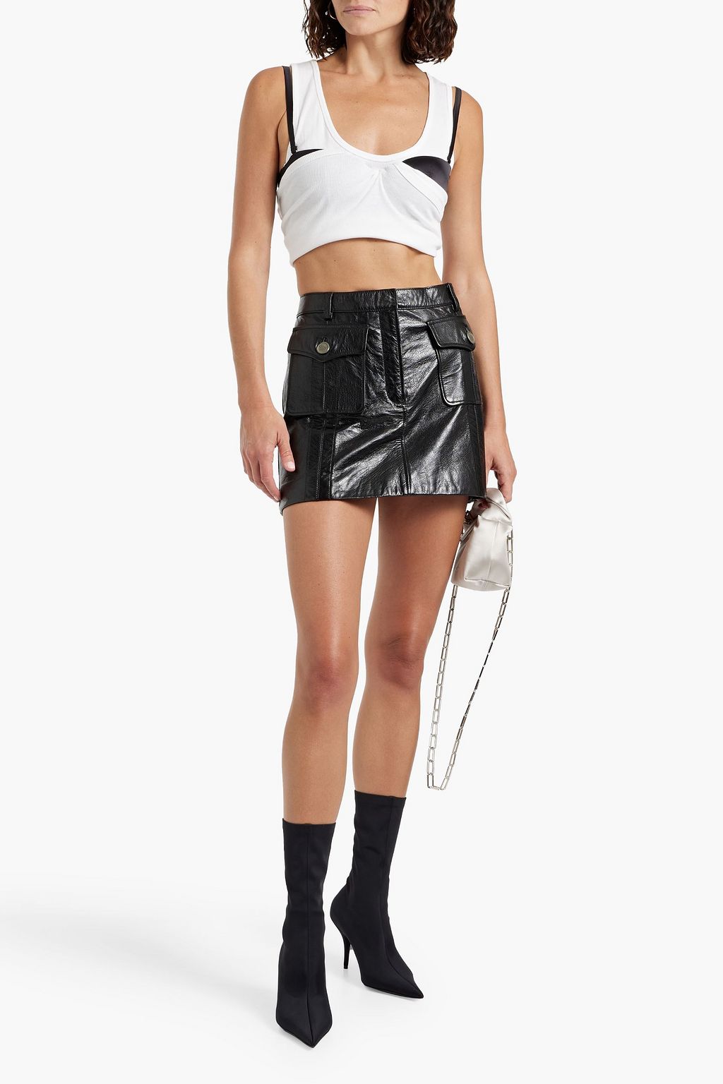 ACNE STUDIOS Leather mini skirt