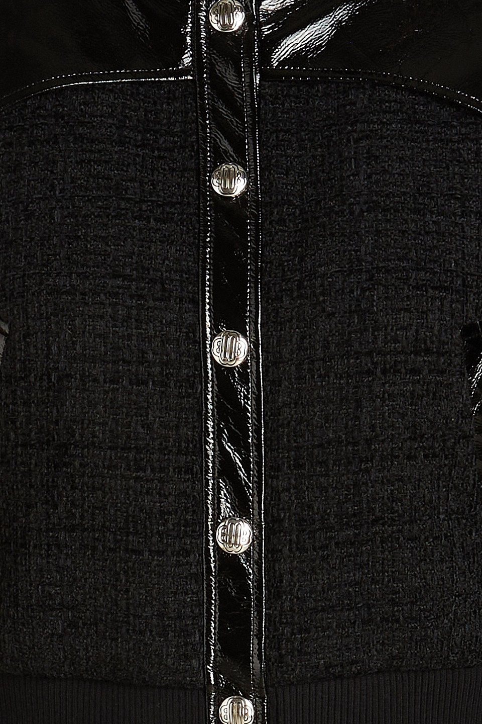 Maje Tweed Jacket In Black